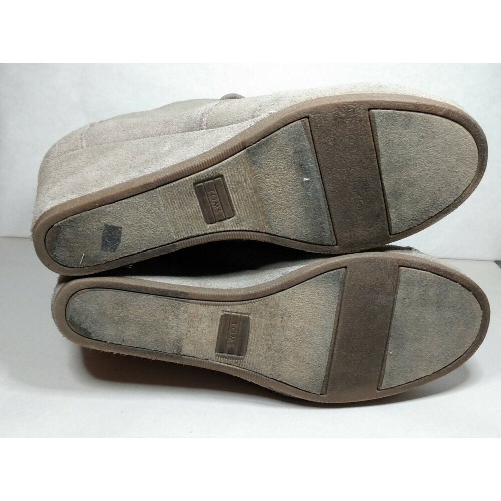 TOMS Kala Women's 3" Wedge Heel Lace Up Bootie Size 10 Taupe Desert - Picture 6 of 9